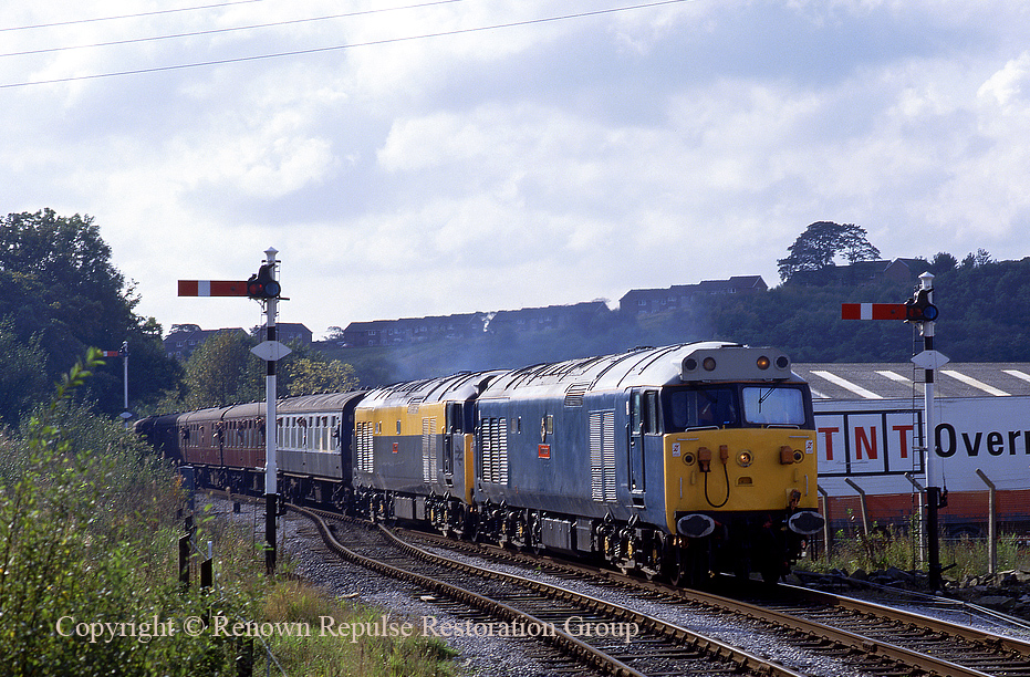 50008 and 50015 at Ramsbottom on the ELR