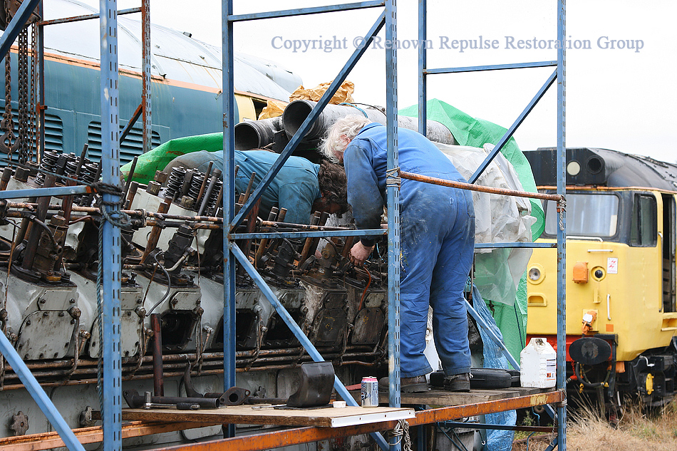 Work on the ex-50008 power unit in October 2009