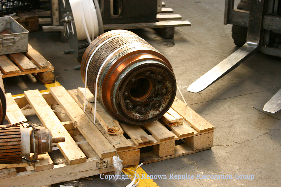 Faulty auxiliary generator armature at Dowding and Mills April 2010