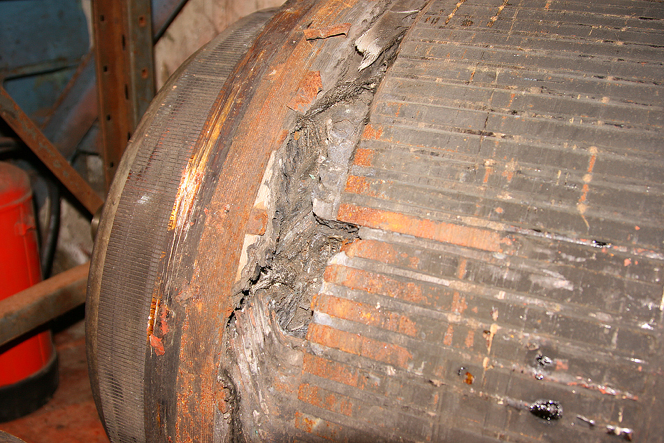 Damaged ETH armature